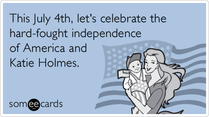 Happy Independence Day…KATIE HOLMES! We salute&nbsp;you.