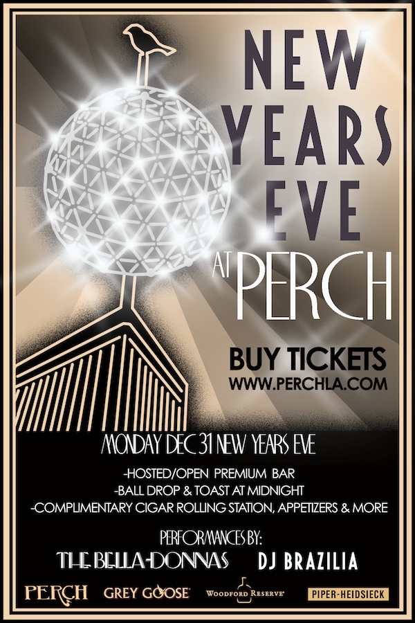 New Year’s Eve at Perch Rooftop Bar in Downtown LA Speakeasy. #OpenBar #TopShelf #HorsDoueveres #ScotchTasting&nbsp;#CigarRolling