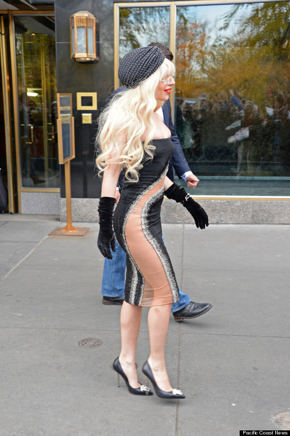 Lady Gaga seen leaving her apartment in New York City