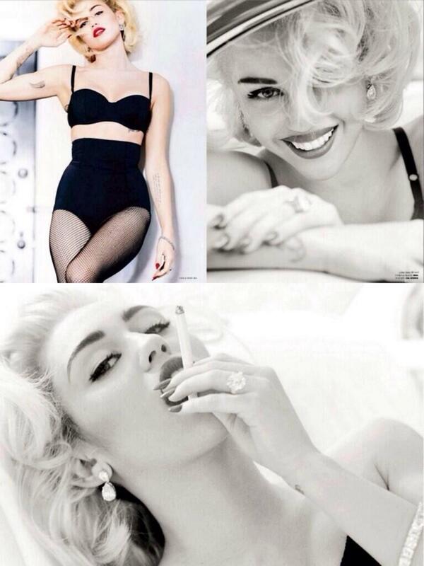 Miley Cyrus Topless in Vogue Germany #Miley #Again&nbsp;#MarioTestino